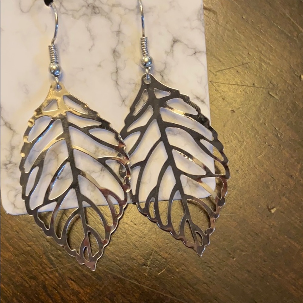 Silver Leaf Earrings